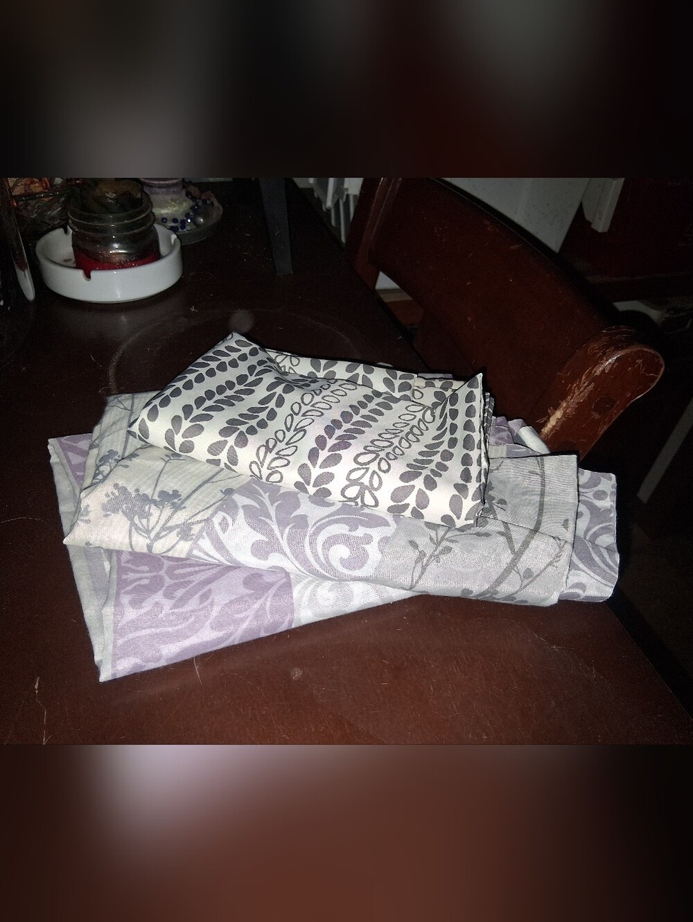 Lavender & Gray Botanical pillow cases